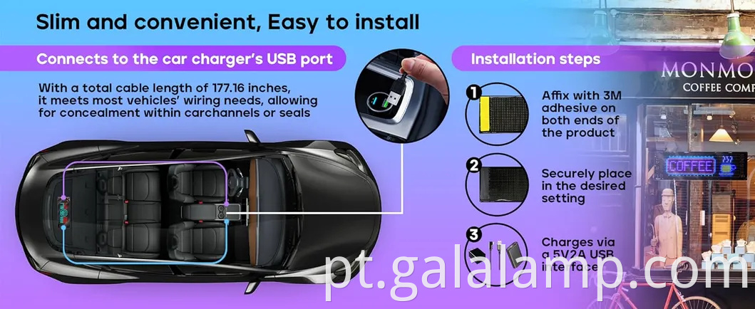 Exibição de LED flexível para festivais, lojas e festas